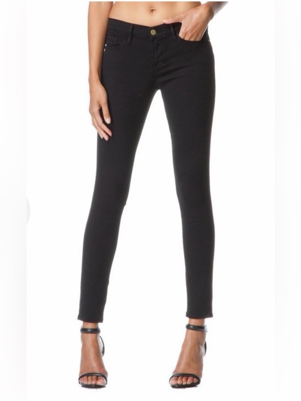 Frame Le Skinny de Jeanne Film Noir Skinny Jeans